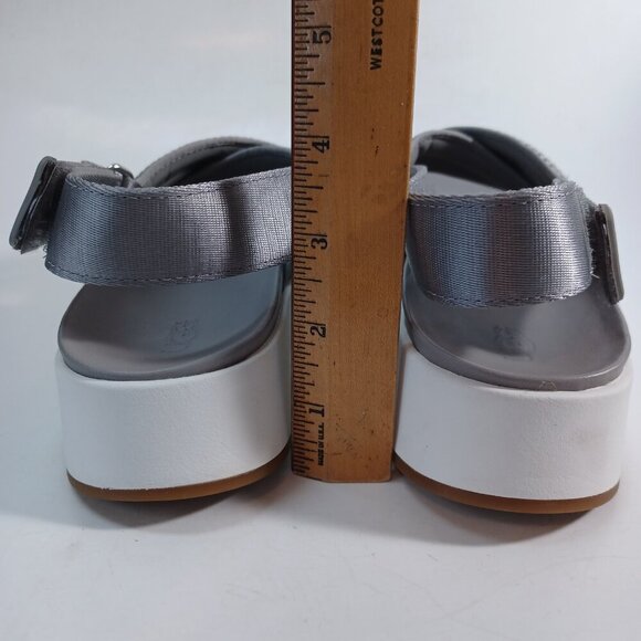 Ugg Nella Slingback Sandals Gray Mesh Strappy Criss Cross Wedge Womens 8 - Picture 12 of 16